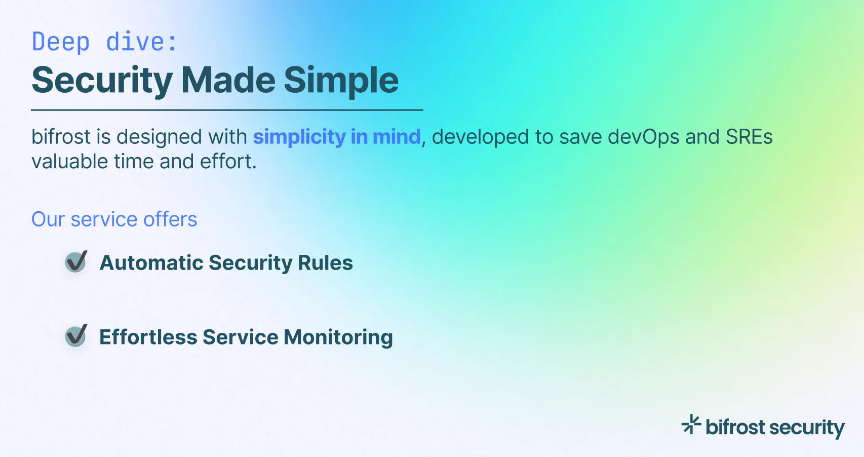 Deep dive: Security Made Simple