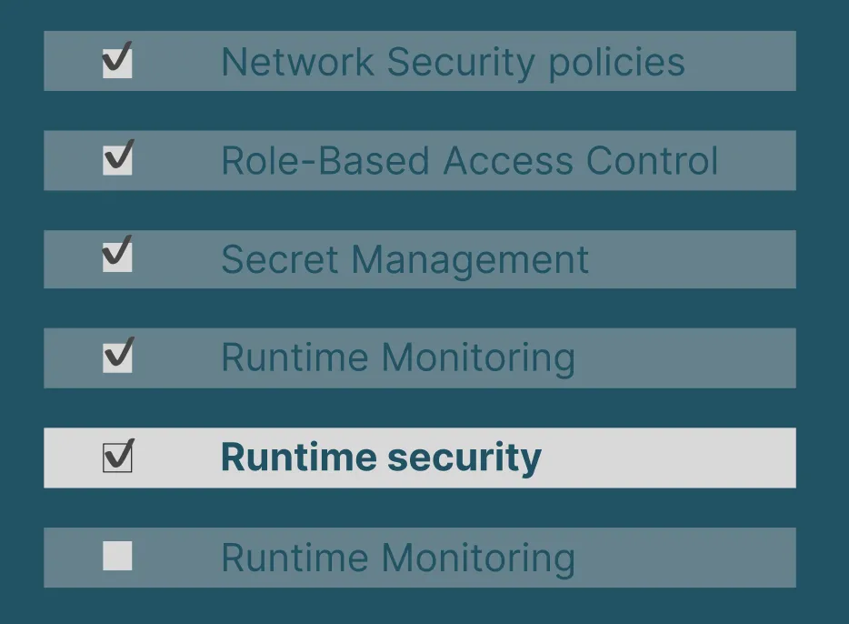 Checklist for Container Security