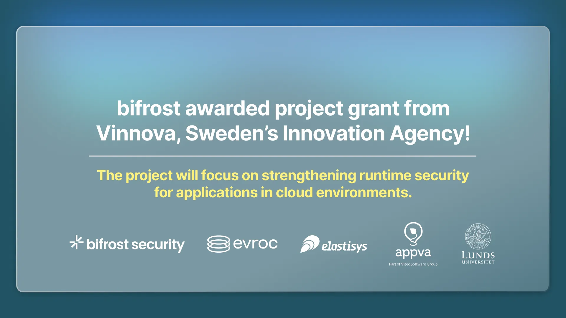 Exciting news! bifrost has been awarded a major Vinnova project grant 🎉