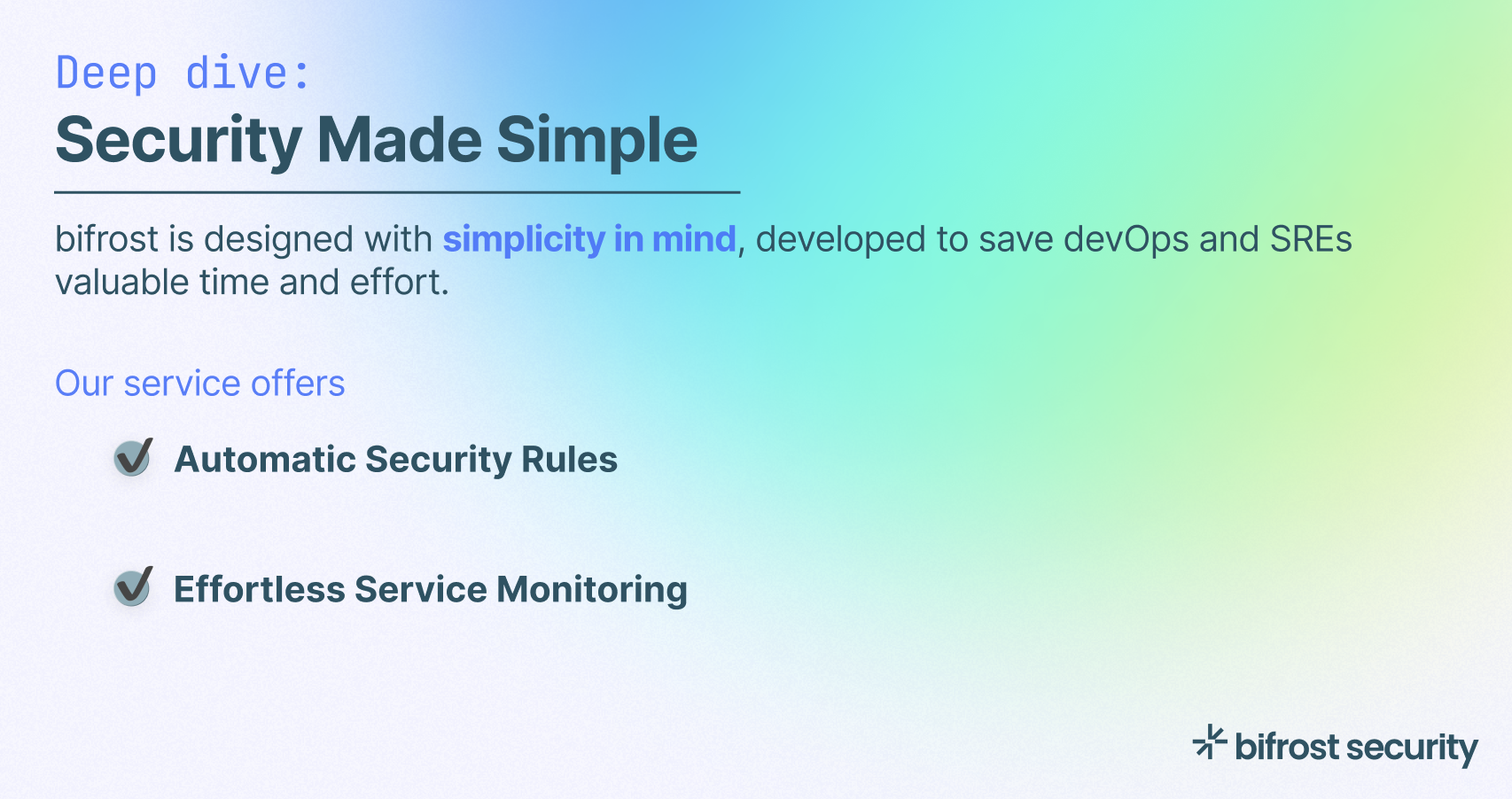 Deep dive: Security Made Simple