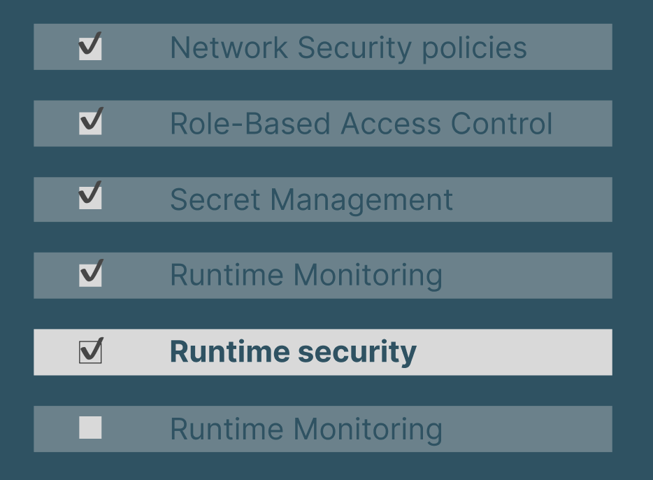 Checklist for Container Security