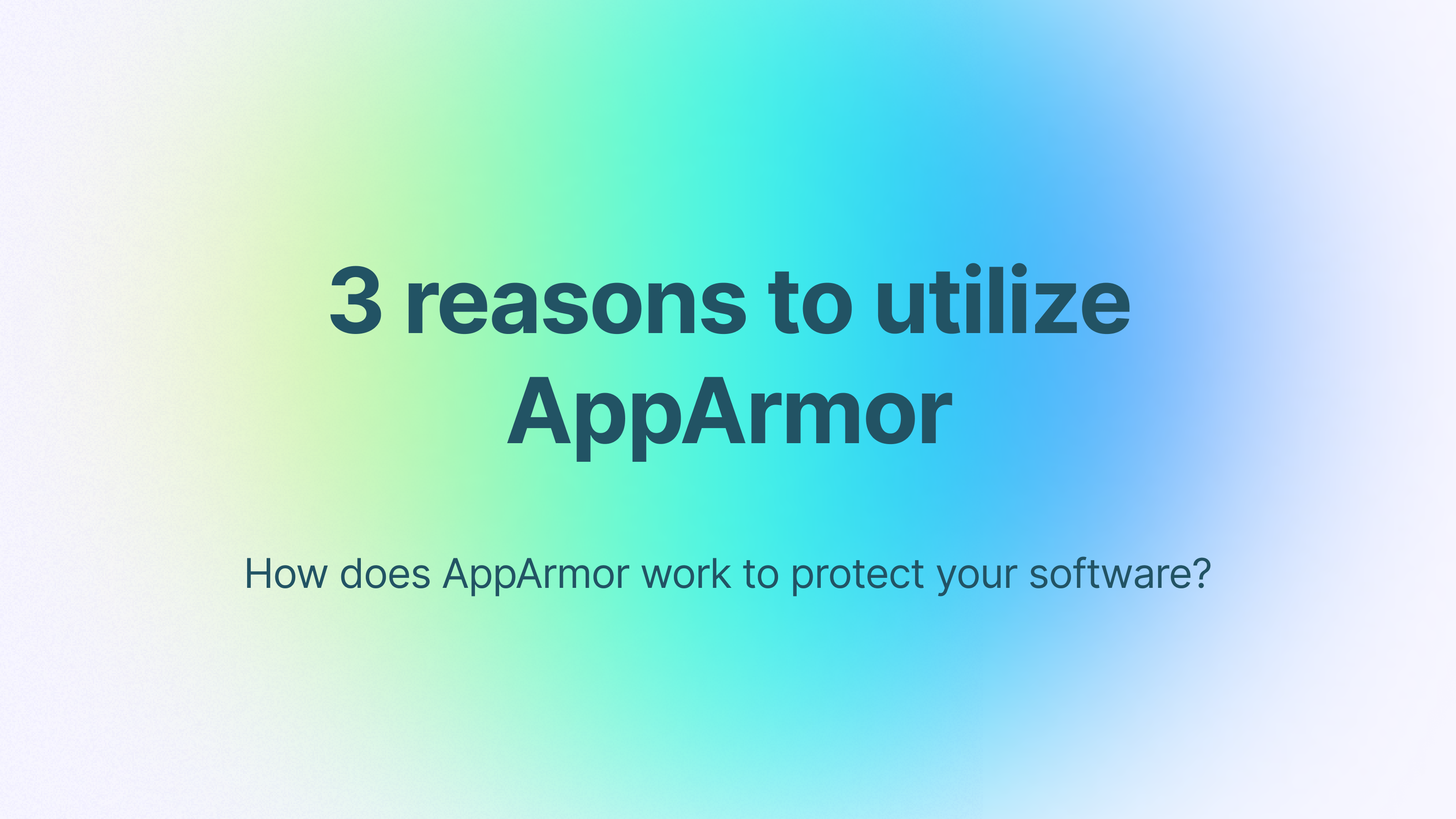 1 minute about AppArmor